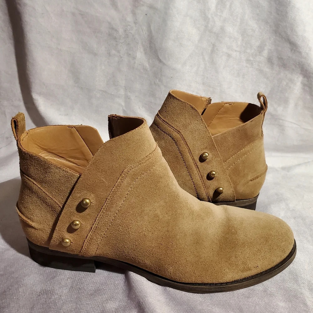 Franco Sarto Tan Ankle Boots